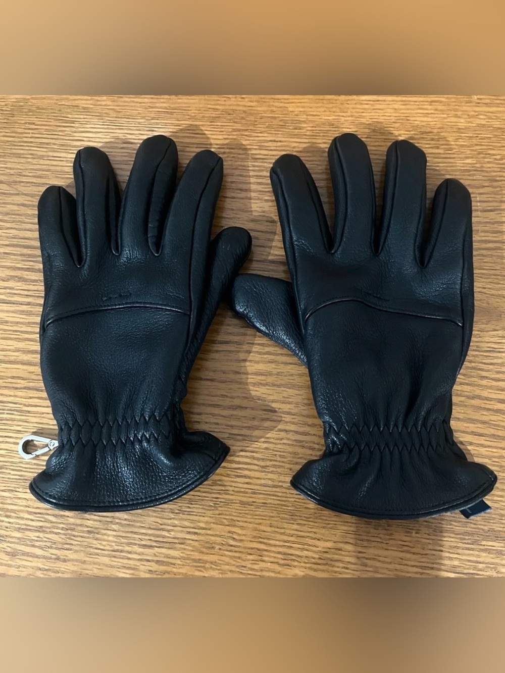 Cole Haan Deerskin Leather Gloves Men’s Black Lined Gloves Touch Screen Tech